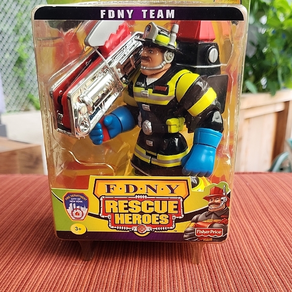 Fisher-Price Other - Fisher-Price Rescue Heroes FDNY Action Figure - Yellow and Blue